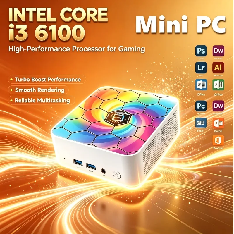 Pc Gaming I3 - Intel Core i3-6100 Mini Desktop PC,
