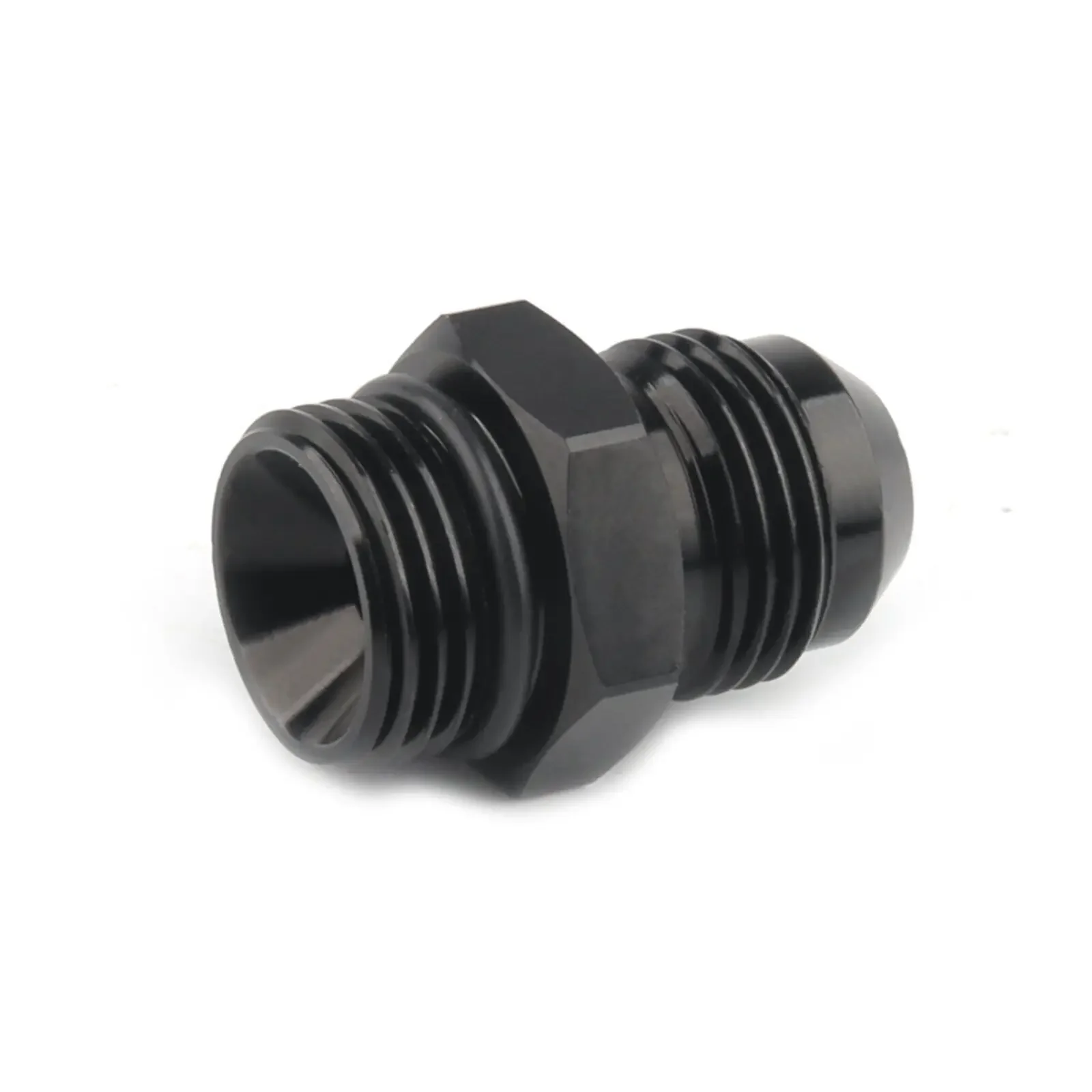 2Pcs ORB -6 -8 O-ring Boss AN6 AN8 To 6AN 8AN Male Adapter Fitting Black