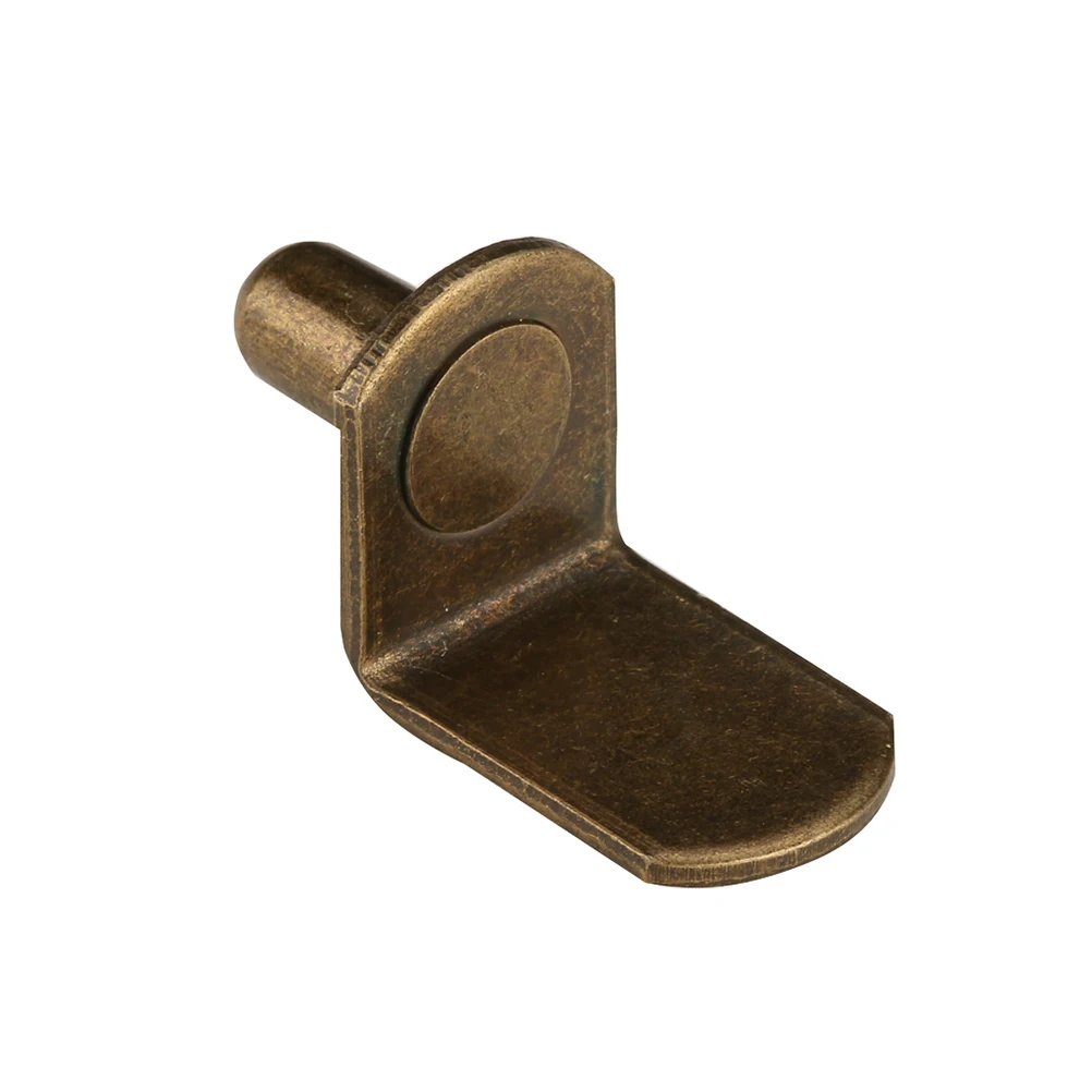 

25pcs L-Shaped Shelf Brackets Heavy Duty Metal Support Bronze Sturdy For Cabinets Bookcases Storage Iron Bracket Pegs