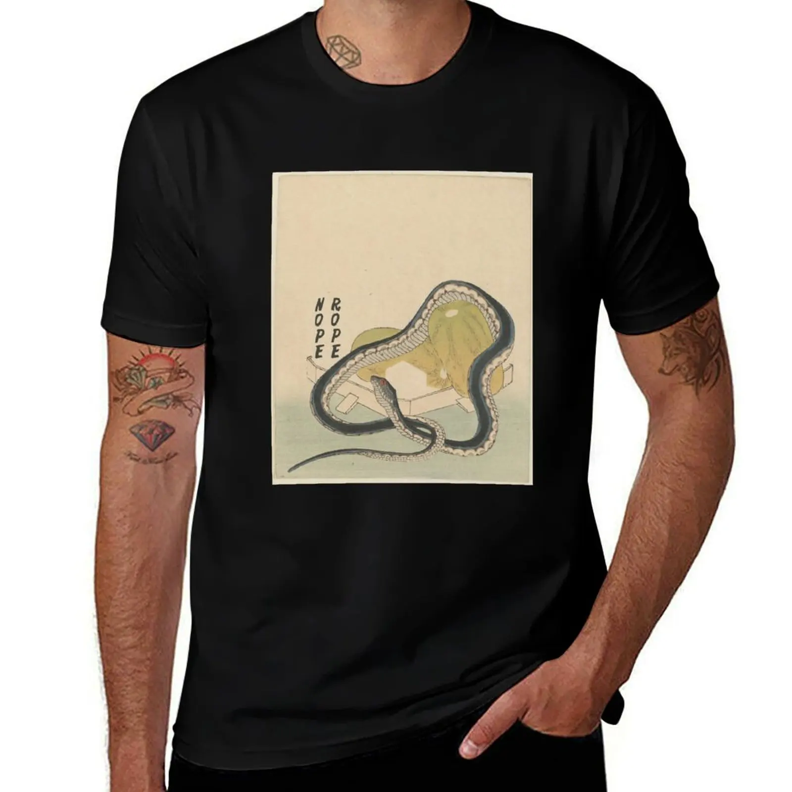 Nope rope snekky T-Shirt Everyday Wear Basic Short Sleeve Top