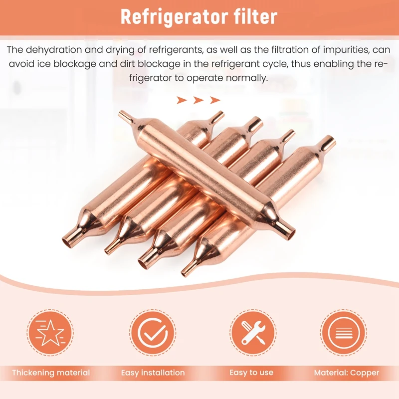 20X Refrigeration Filters 115 X18mm Refrigerator Filter Dryer Accessories Refrigeration