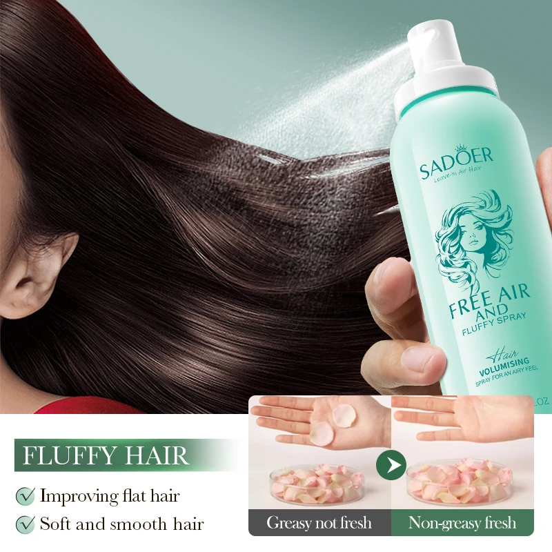 SADOER Spray para Eliminar Grasa y Aceite del Cabello, Reduce las Puntas Abiertas, Spray Voluminizador, Mejora la Caída del Cabello, Tratamiento con Aceite para el Cuidado del Cabello