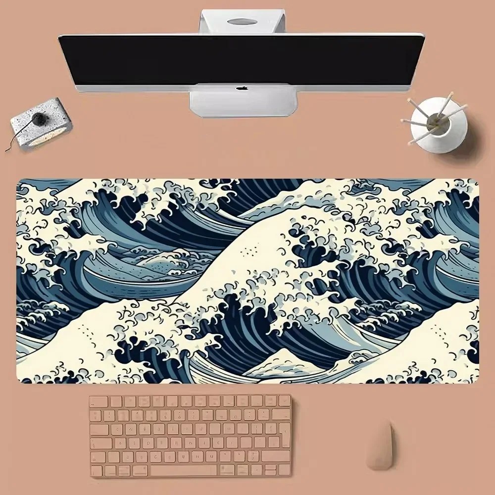 Japanese Waves Mouse Pad Large Gaming Compute Gamer PC Keyboard pad Mouse Mat desk accessories office desk mat gamer pad table