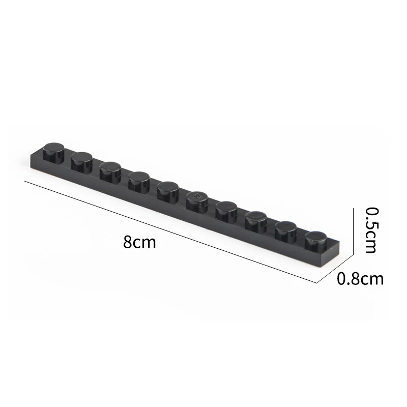 60 stks bouwsteen 1X10 gat baksteen basisaccessoires onderwijs creativiteit compatibel merk bouwstenen speelgoed