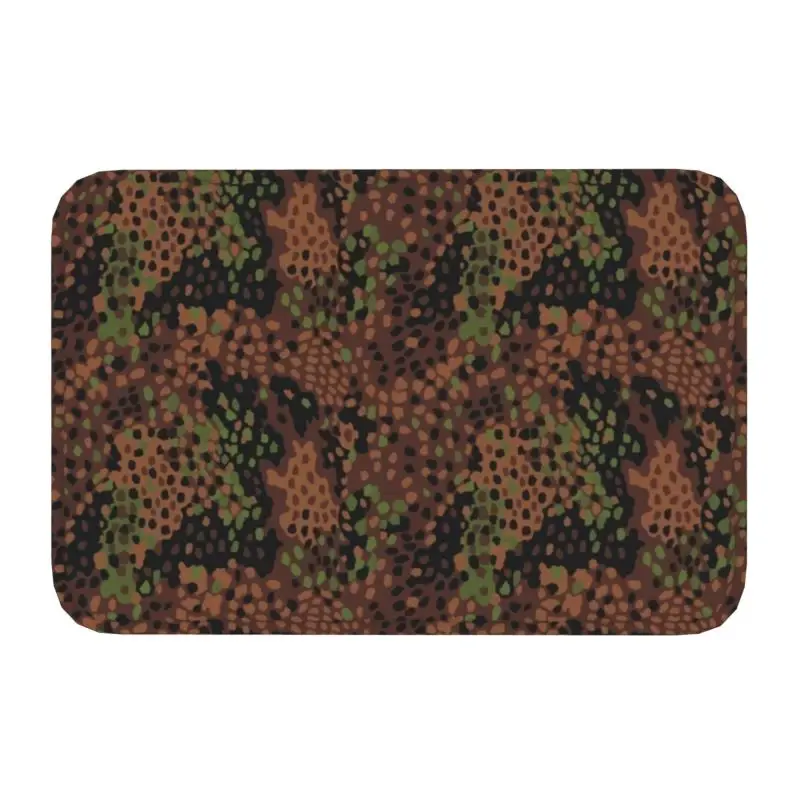 Custom Erbsenmuster Pea Dot German Camo Doormat Anti-Slip Entrance Room Floor Door Mat Military Army Camouflage Carpet Rug