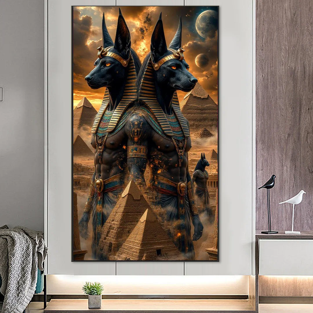 

Gyptian Gods Anubis art DIY 5D Diamond Painting New 2026 Full Square Round Drill Mosaic Diamond Art Embroidery For Home Decor