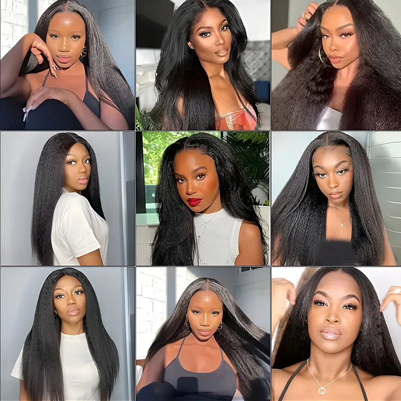 13x4 dentelle avant perruques cheveux humains pré plumés 250 densité HD crépus droite dentelle avant perruques cheveux humains frontale perruques cheveux humains