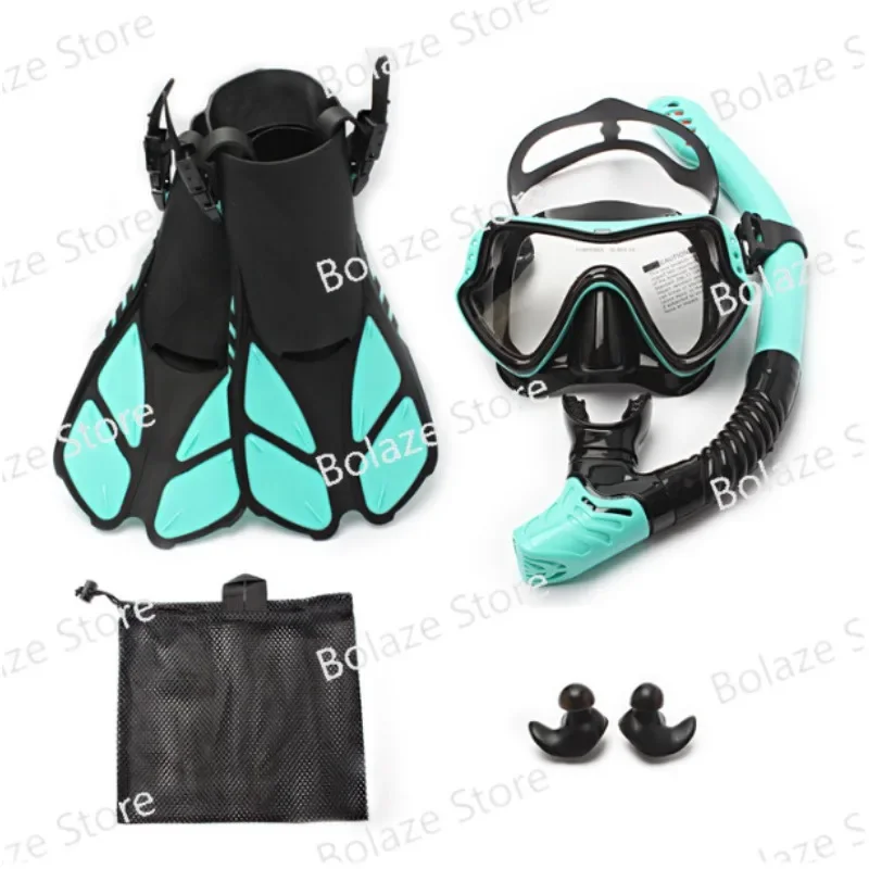 

Outdoor Sports Diving Mask Breathing Tube Adjustable Flippers Flippers Three-Piece Set Snorkeling Three Pieces Set Diving Mask