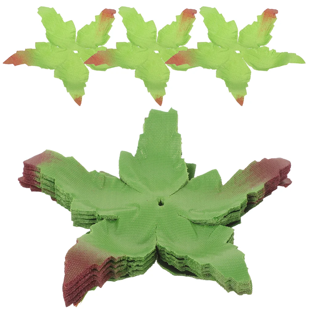 

50pcs Rose Sepals Fabric for Flowers Making Non fading Realistic Green Petals Artificial Flower Accessories