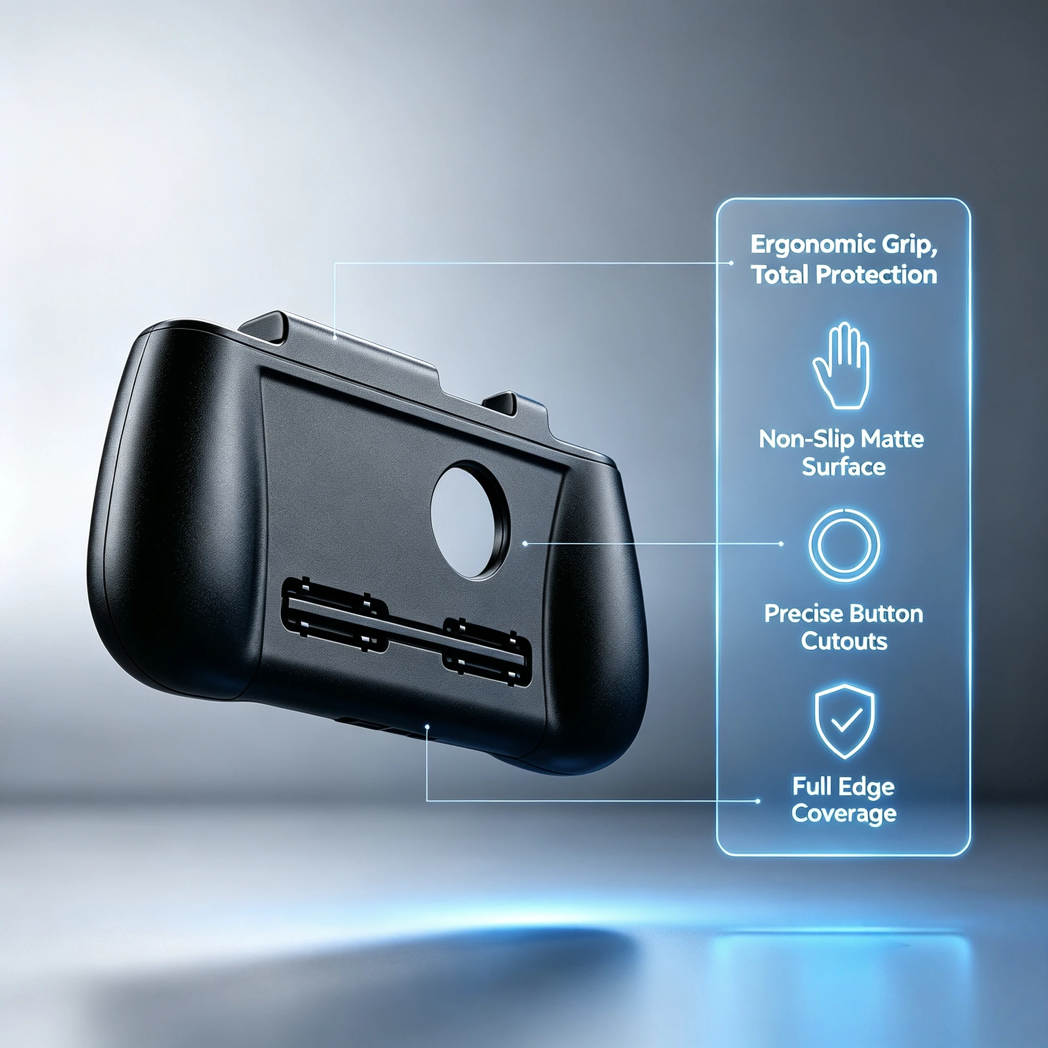 Official Grip with Stylus for Retroid Pocket Duo Lite, Non-Slip Ergonomic Handheld Console Protective Accessory