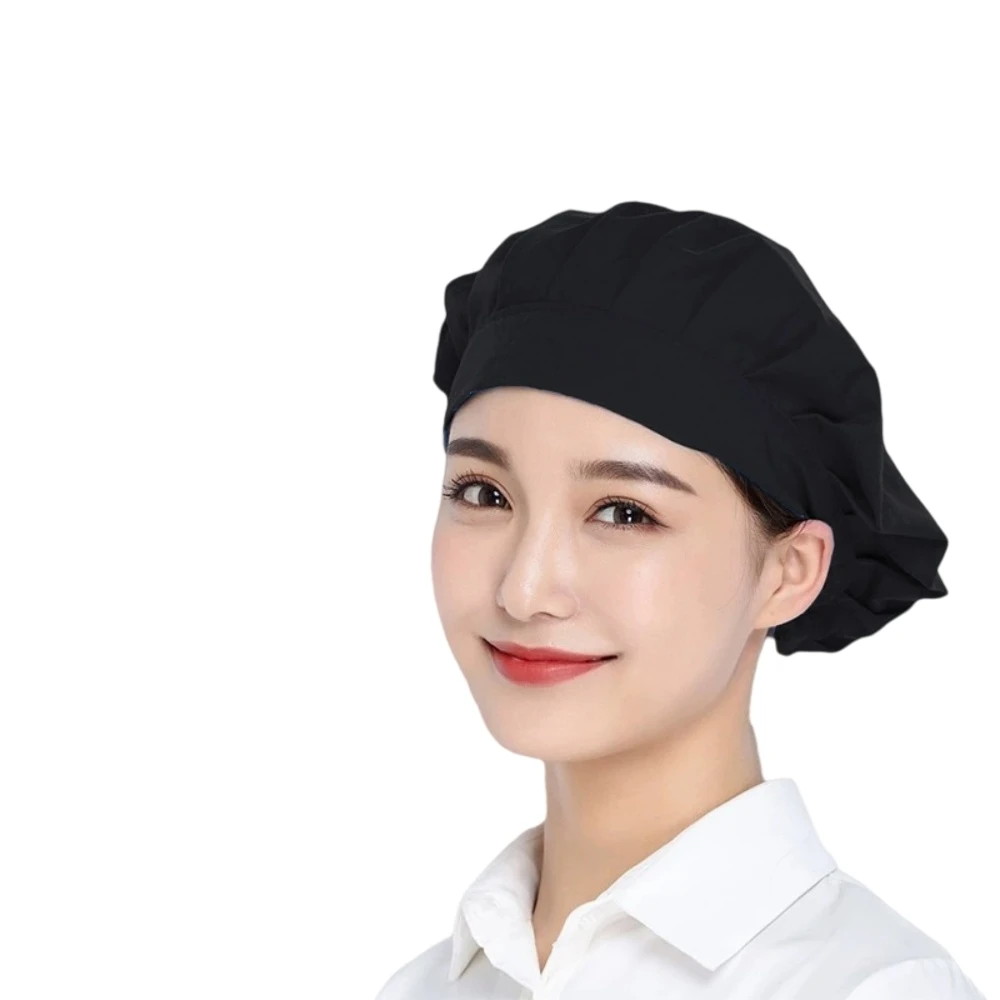 Unisex Adjustable Cook Hat Skullies Beanies Kitchen Cap for Food Service Catering Work