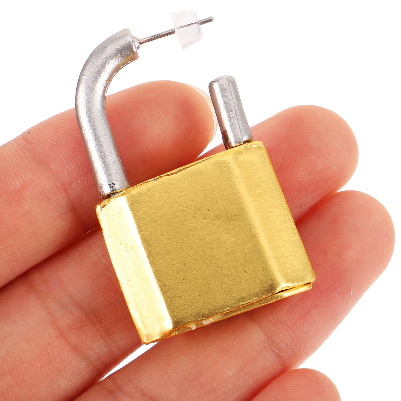 

1Pair Metal Key Lock Earrings Asymmetrical Elegant Decorative Earrings Women Perfect for Wedding Birthday Party