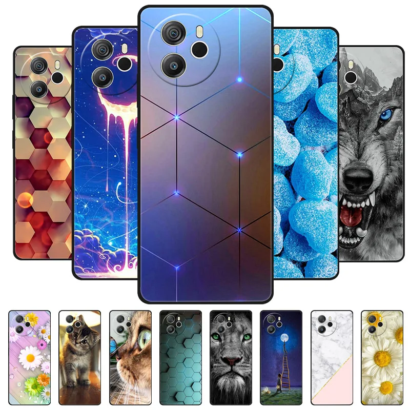 Dla Blackview SHARK 8 Etui odporne na wstrząsy Miękki silikonowy zderzak TPU dla Blackview Shark 8 Pokrowiec Cat Luxury Shark8 6,78" Cute Cartoon