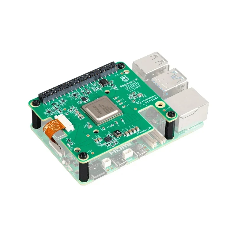 Raspberry Pi AI HAT+ 13/26/40 TOPS with Hailo-8L/8/10H AI Accelerator, Hailo-8L Hailo-8 Hailo-10H