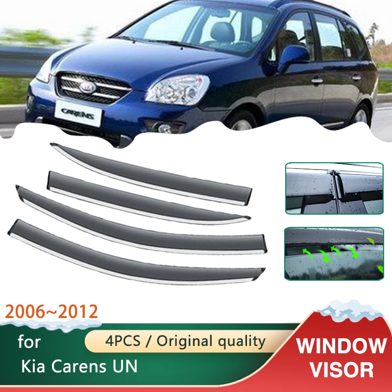 Car Windows Visors for Kia Carens Rondo7 UN 2006~2012 Accessories 2007 Awnings Sun Protector Shades Guard Deflector Windshied