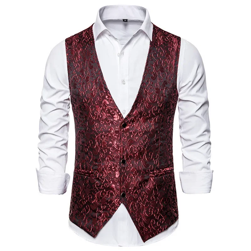 

XX666New suit vest men Amazon medieval retro vest European size V-neck single-breasted casual