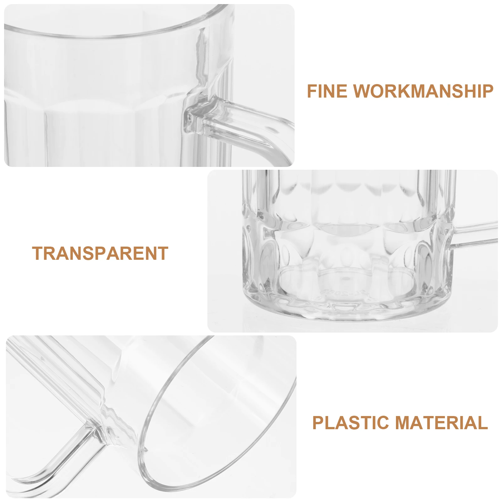 

Высокотемпературная прозрачная пивная кружка с нескользящей ручкой, идеально подходящая для стеклянной чашки для воды и кофе со льдом