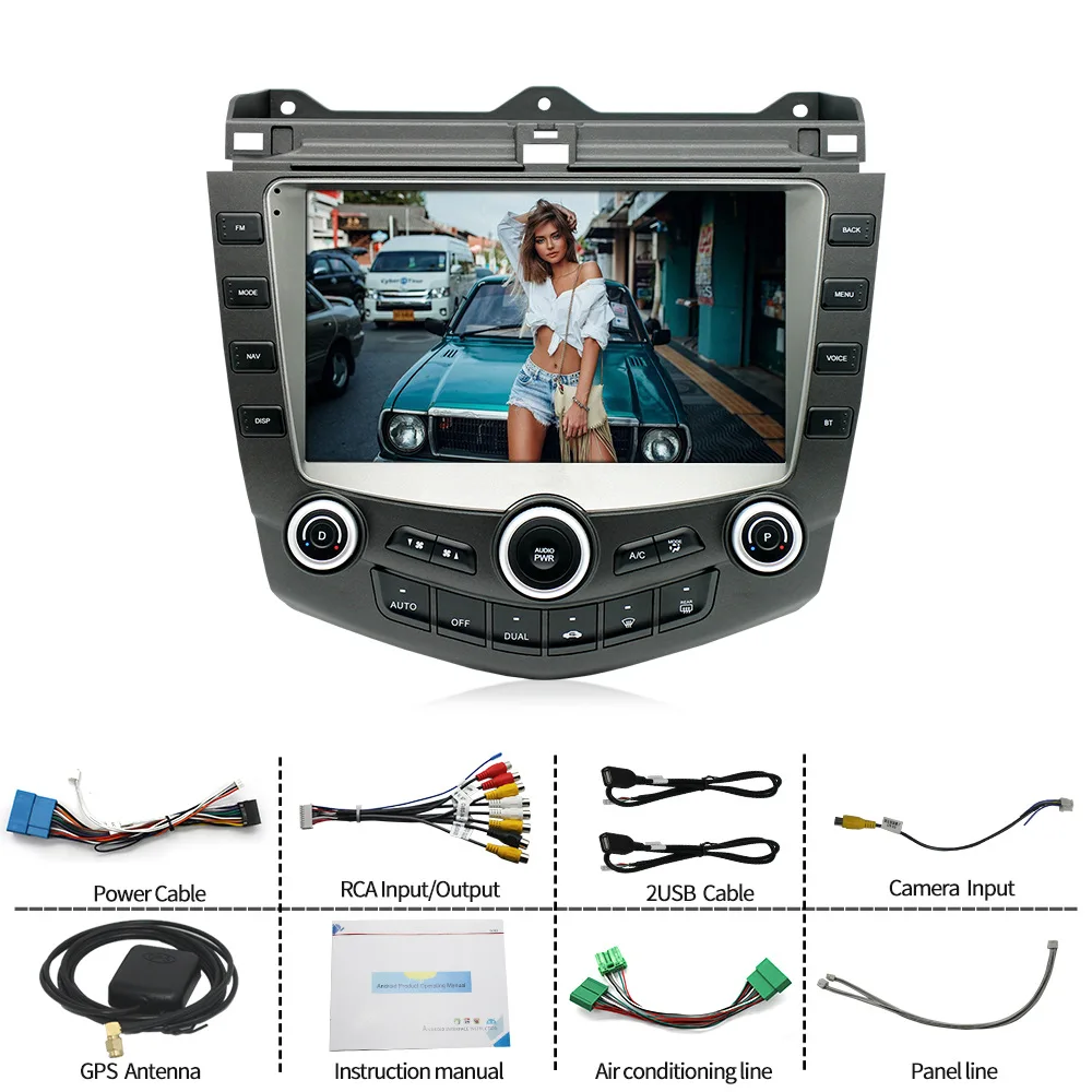 Radio con GPS para coche, reproductor Multimedia con Android, MP5, estilo Original, para Honda Accord 7, 2003, 2004, 2005, 2006, 2007