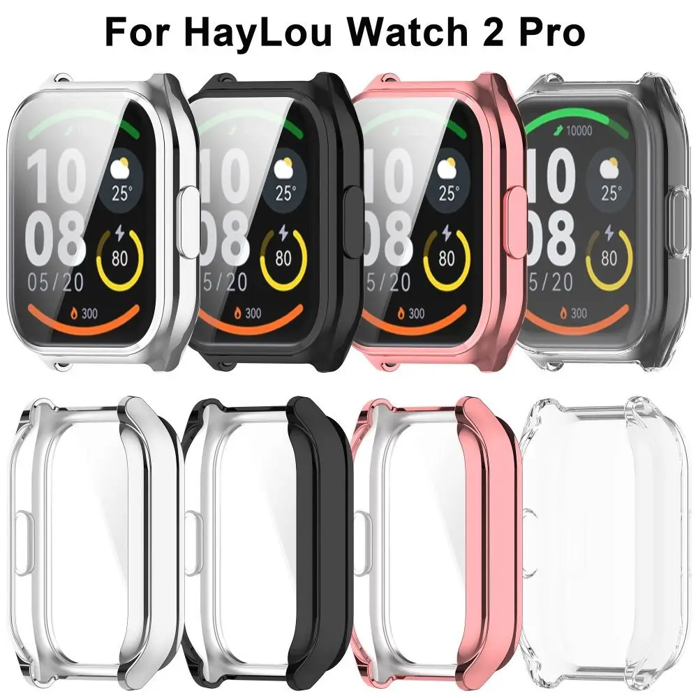 New Full Cover TPU Case Bumper Smart Screen Protector Accessories Watchband Protective Shell for HayLou Watch 2 Pro