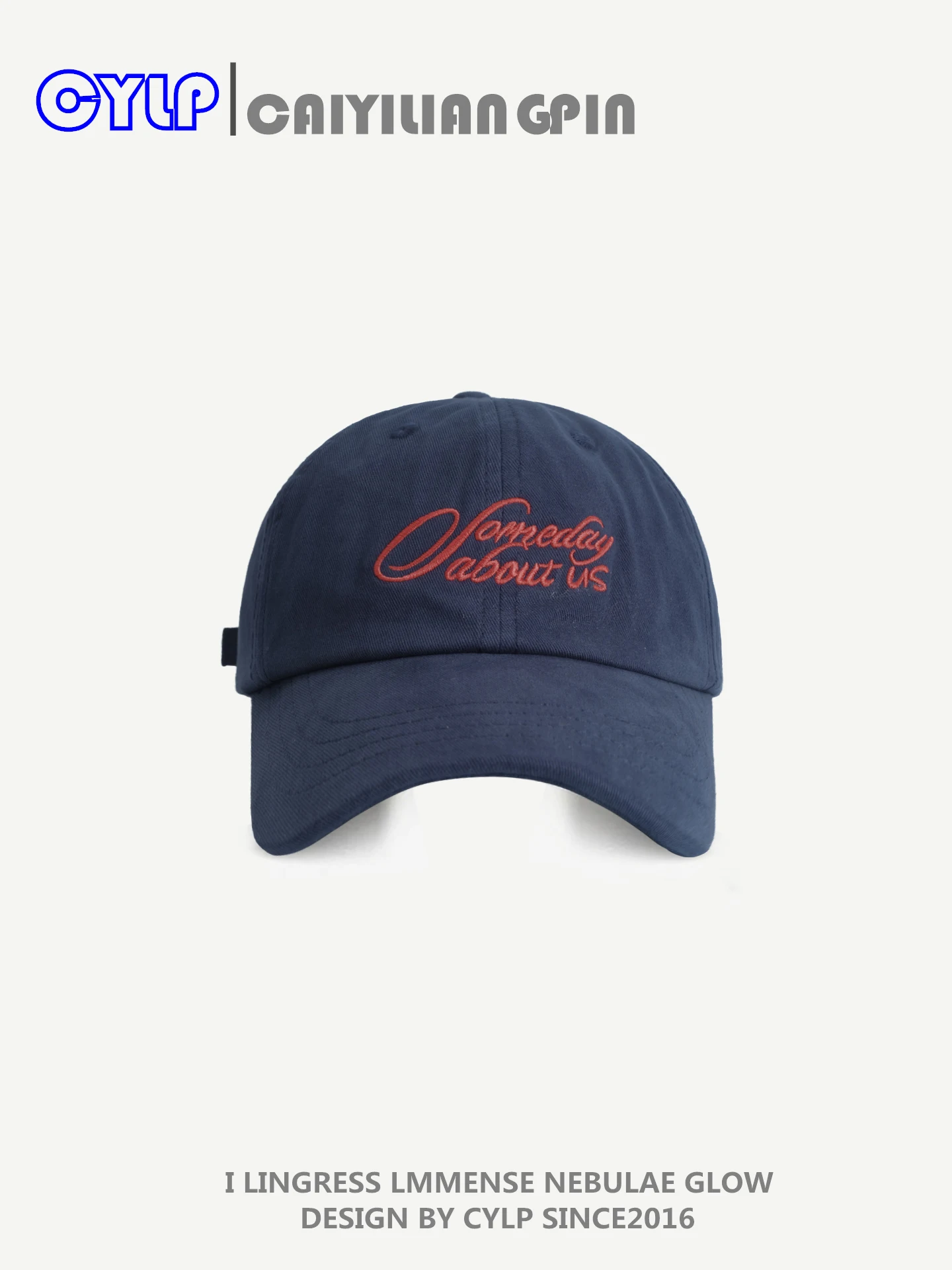 

American Style Wide Brim Baseball Cap New Casual Versatile Letter Embroidery Face Slimming Baseball Cap for Men