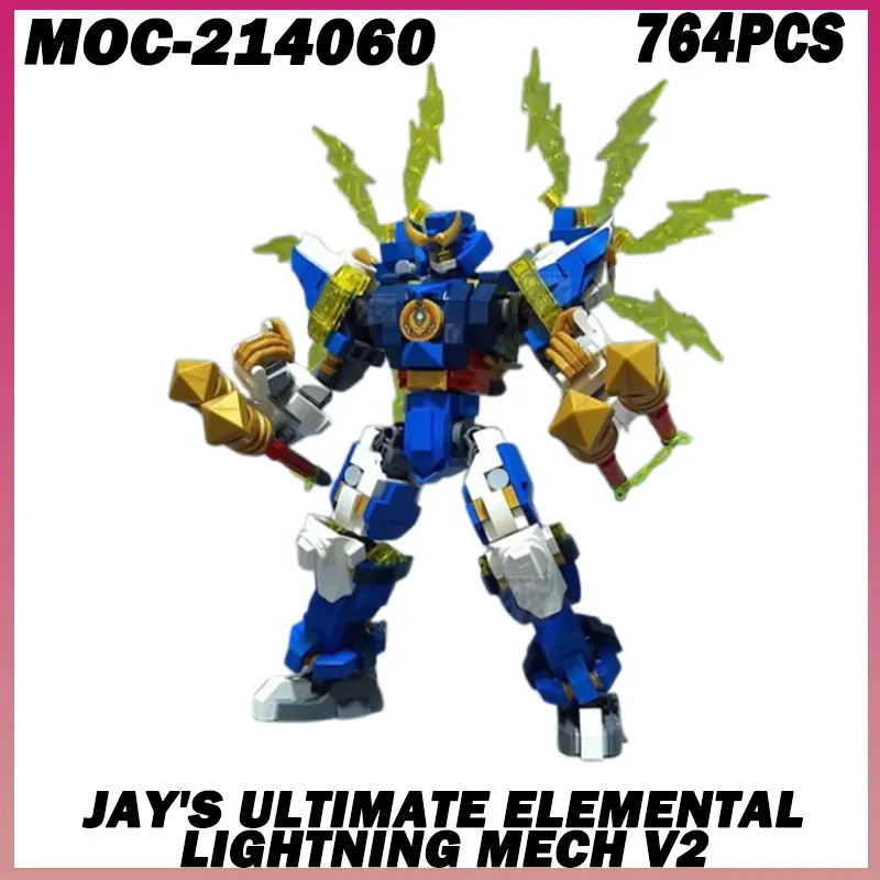 

764 шт. MOC- 214060 Киберпанк меха, сборная модель, серия «Три королевства», Лу Бу, строительные блоки, сложные детские игрушки на день рождения