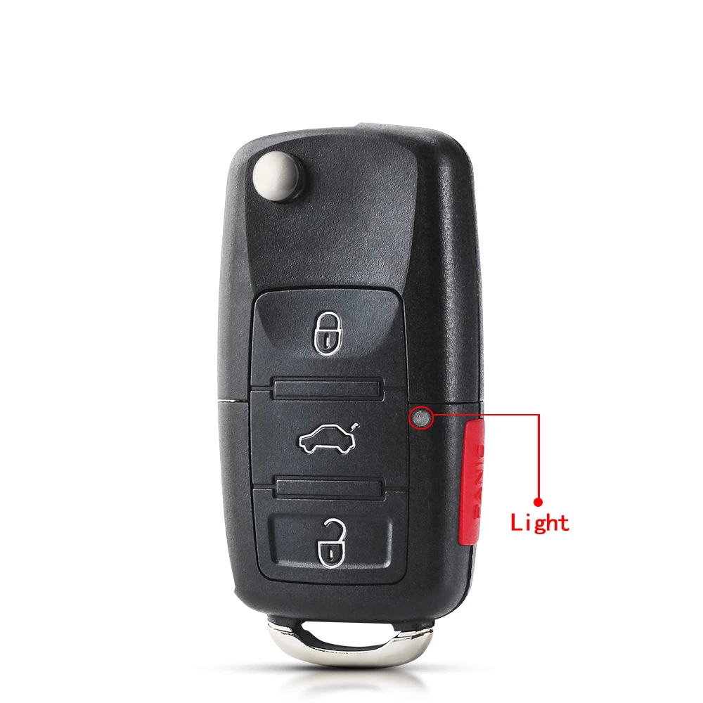 KEYYOU New For VW Volkswagen Golf 4 5 Passat B5 B6 Polo Touran Jetta Seat Skoda Fob Remote Flip Folding Car Key Shell Uncut Case