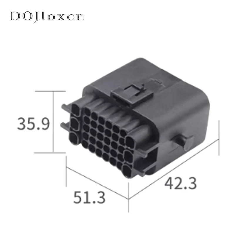 1 Set 36 Hole ECU Black Connector Socket Automobile Waterproof Male Female Wiring Plug 1743062-2 1743059-2
