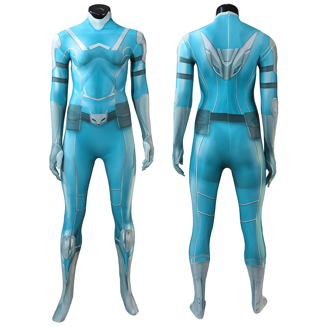 White Fox Jumpsuit Cosplay Costumes Anime Character Halloween Party Costume Performance Clothes for Adults