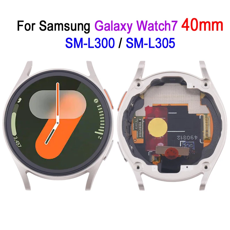 

Super AMOLED Screen with Frame For Samsung Galaxy Watch7 40mm SM-L300 SM-L305, 1.3-inch Watch Display Touch Screen Replacement