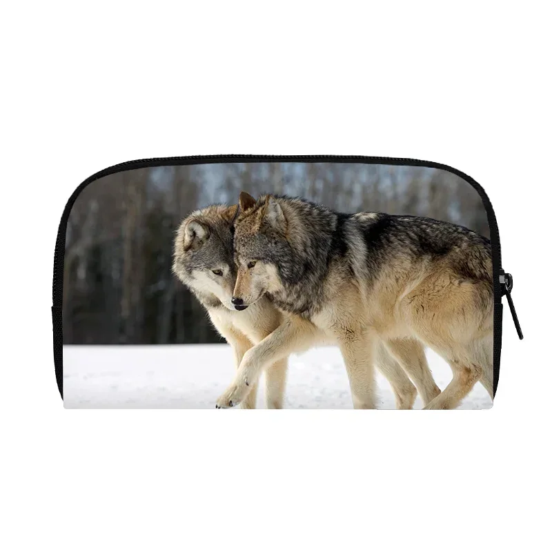 Winter Howling Wolf Wallet  Women Coin PurseLittle Girls Purses and Handbags Ladies Money Credit Holder Kids Change Coins Bags