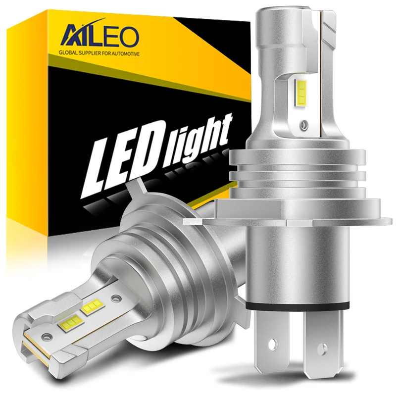 AILEO 2 Pcs CANBUS H7 H4 LED H11 H8 H9 9005 HB3 9006 HB4 Led Headlamp Bulb HB2 9003 6500K 3000K Super Bright Fanless 12000LM 12V