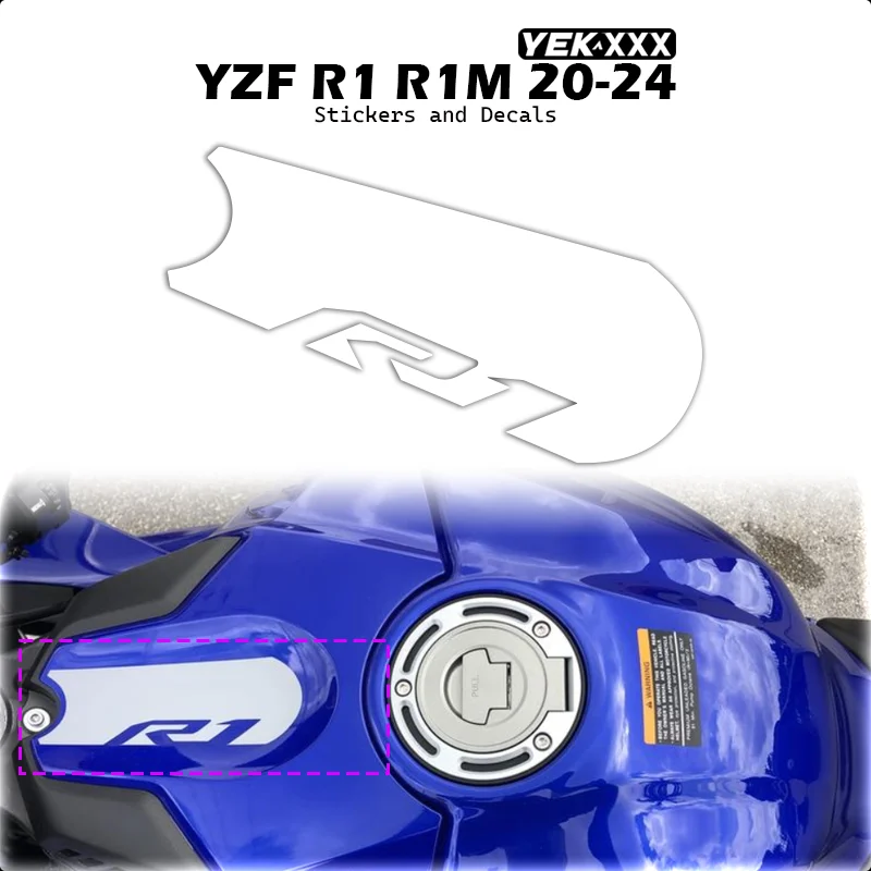 オートバイデカール ヤマハ YZFR1 YZF-R1 R1M 2020-2024 - 中空燃料タンクスタイル