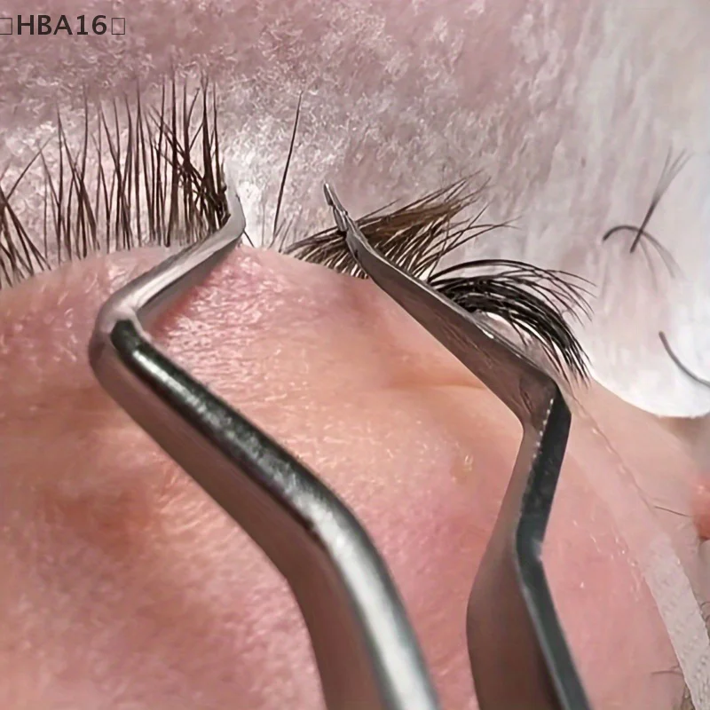 〔HBA16〕Precyzyjne pęsety do przedłużania rzęs z izolacją, strategiczny kąt otwierania, separator do przedłużania rzęs, narzędzia do makijażu