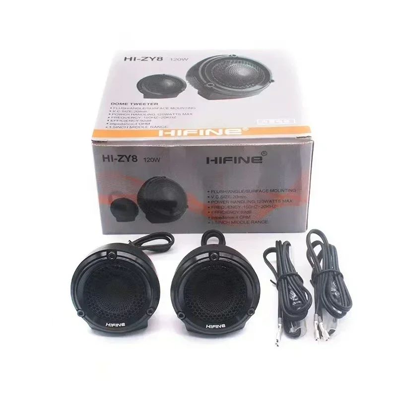 High Quality Car Audio Speaker 1.5 Inch 4OHM 20mm DOME Car Tweeter HI-ZY8 Car Audio Modified Tweeter PAIR