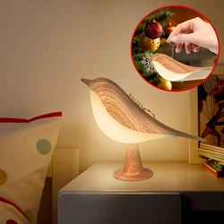 LED Touch-Control Bird Table Lamp - Art Deco, 3-Levels Dimmable, USB-Cordless with Rechargeable Battery, Versatile for All Rooms