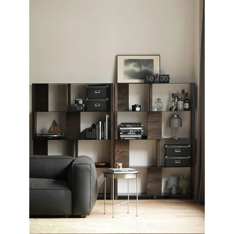 Light retro wabi-sabi industrial style YUZU4-layer bookshelf display rack | Tree squeak