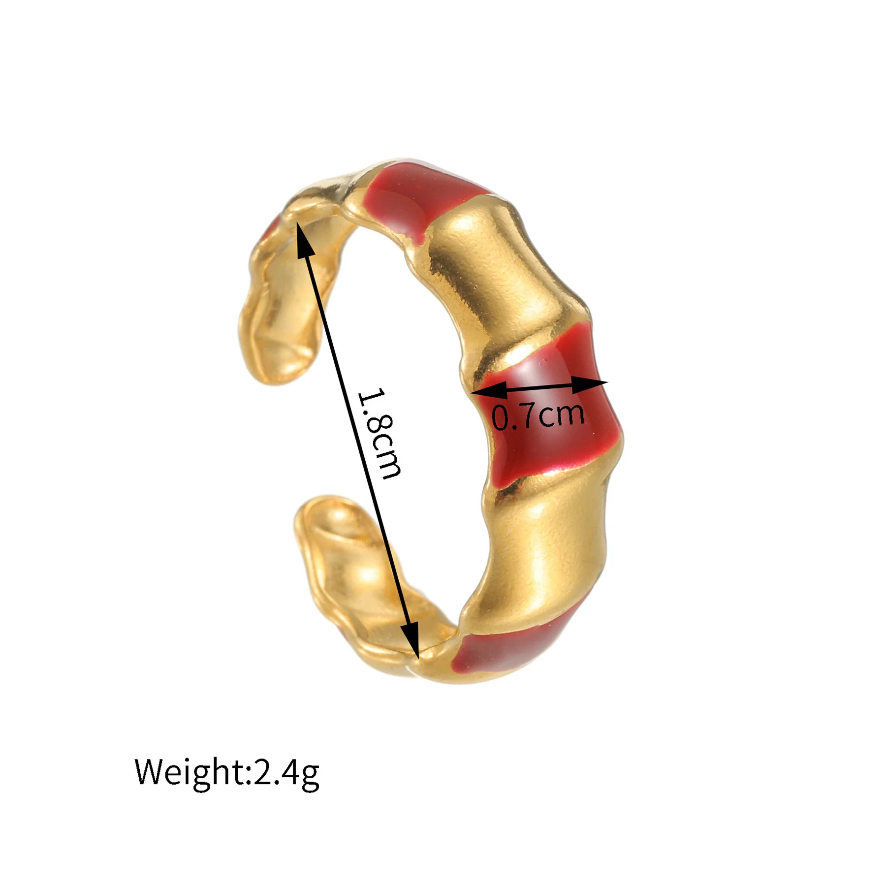 Freeteeme High-End Oil-dripped Adjustable Ring for Women Couple Stainless Steel Irregular Wide Open Rings Men Jewelry Accessory