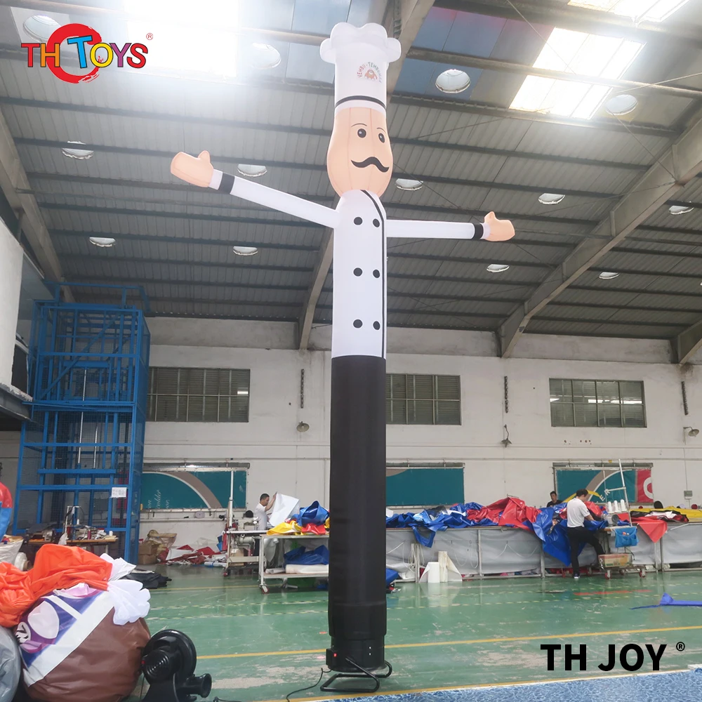 free air shipping to door,new design  advertising inflatable chef air dancer sky dancer/inflatable cook dancing air tube man