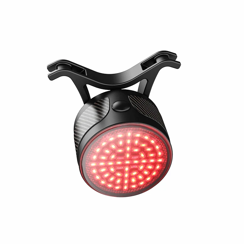 New Bicycle Smart Brake Tail Light MTB Road Bike Auto Brake Sensing Light USB Rechargeable IPX6 Waterproof LED 13 Emoticons Lamp