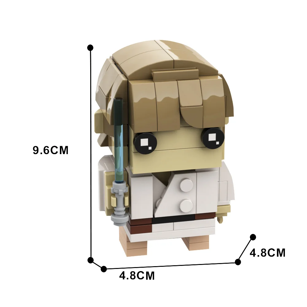 Gobricks MOC Space Wars Lukes Skywalkered Brickheadz Building Block set  Action Character Warriors Collect Brick Toys Kids Gifts