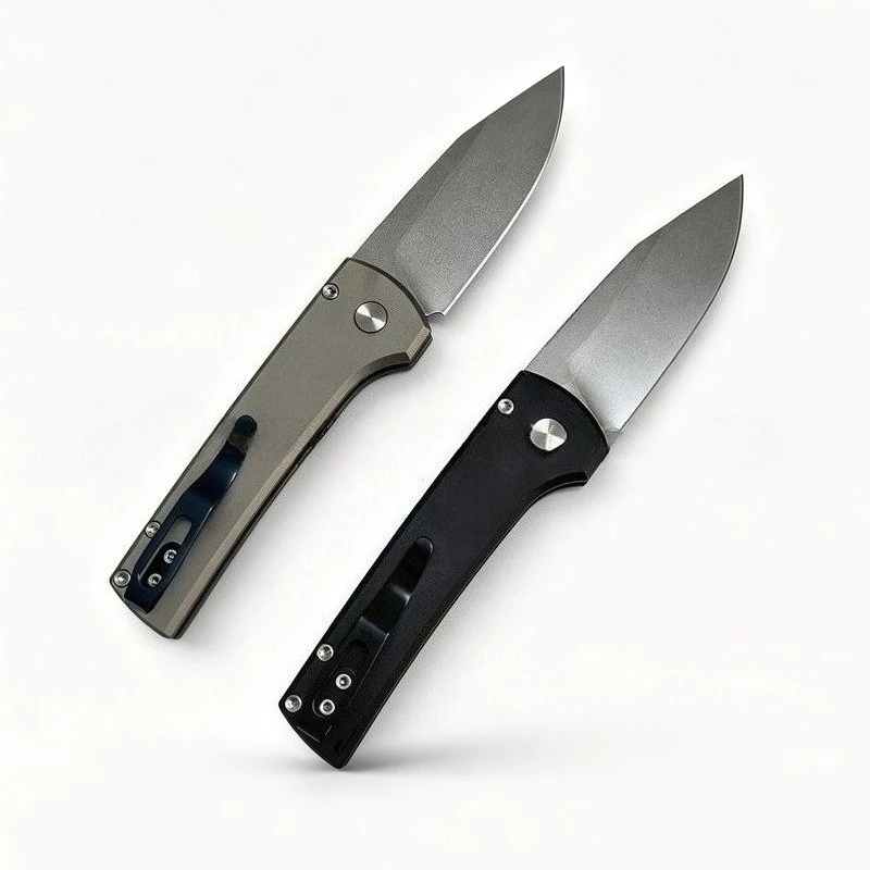 New Product Folding Knife  Smooth Surface Aluminum Alloy Handle, High Hardness, Portable Outdoor Camping Fruit Knife EDC Tools