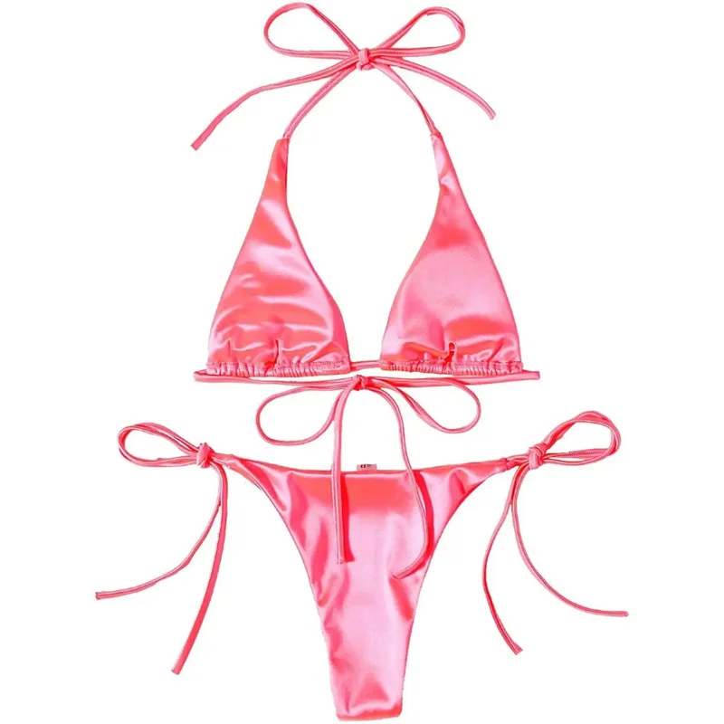 Maillot de bain sexy pour femmes, mini bikini, string, string, ensemble deux pièces, dos nu, nouvelle collection, haute qualité, olympiques solides