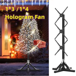 Proyector de holograma 3D con soporte, lámpara holográfica de 3/4 piezas, 45cm, para publicidad, regalos de vacaciones, compatible con empalme