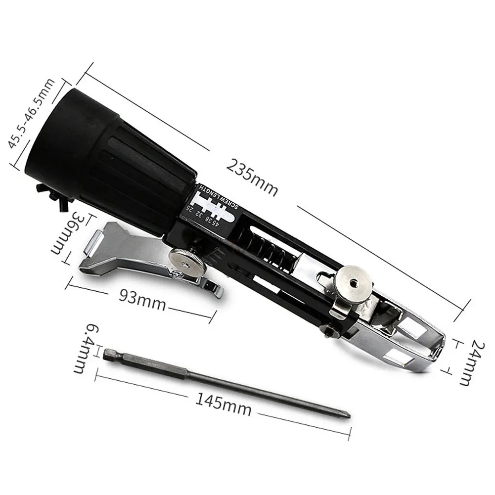 Pistola de clavos de mano automática, autorroscante para carpintería, cabeza de lote, decoración, tablero de yeso, cadena de tornillo eléctrico,