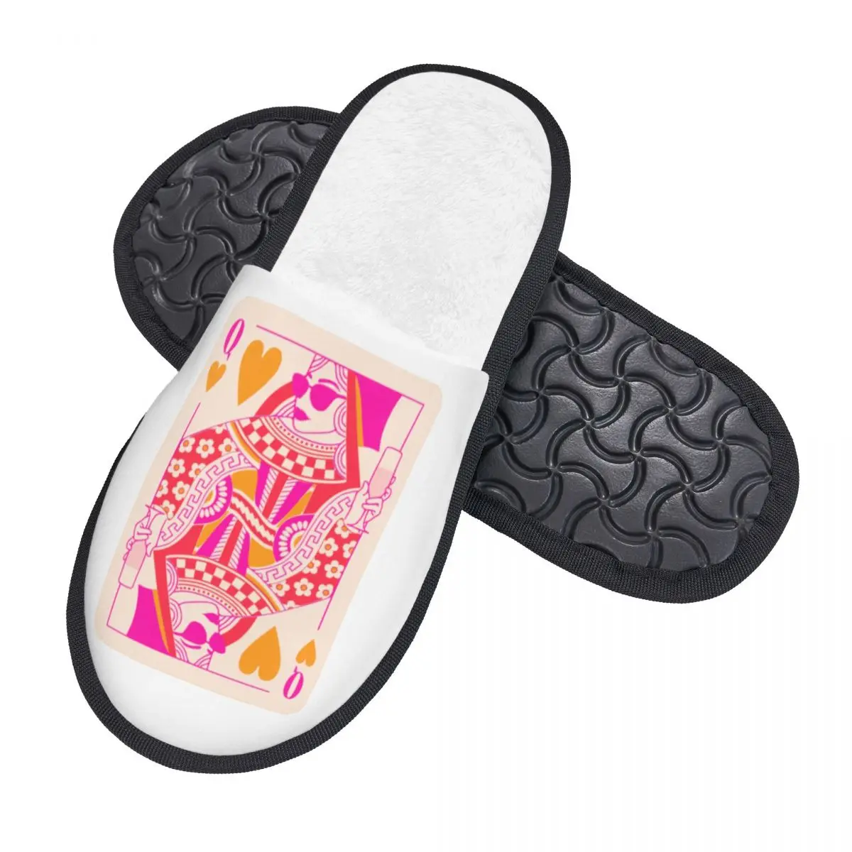 Custom Poker Memory Foam Slippers Women Soft Warm House Slippers