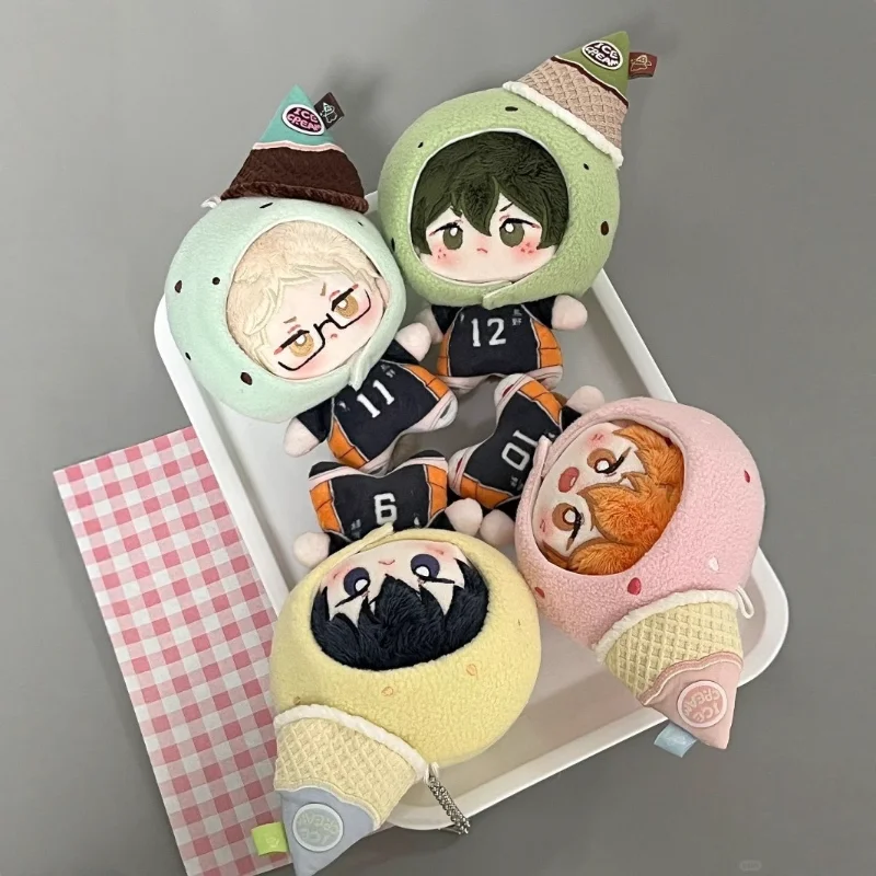 

New 10cm Haikyuu Plush Toy Hinata Shoyo Keychain Tobio Kageyama Yu Nishinoya Bag Pendant Kawaii Volleyball Stuffed Doll Gifts