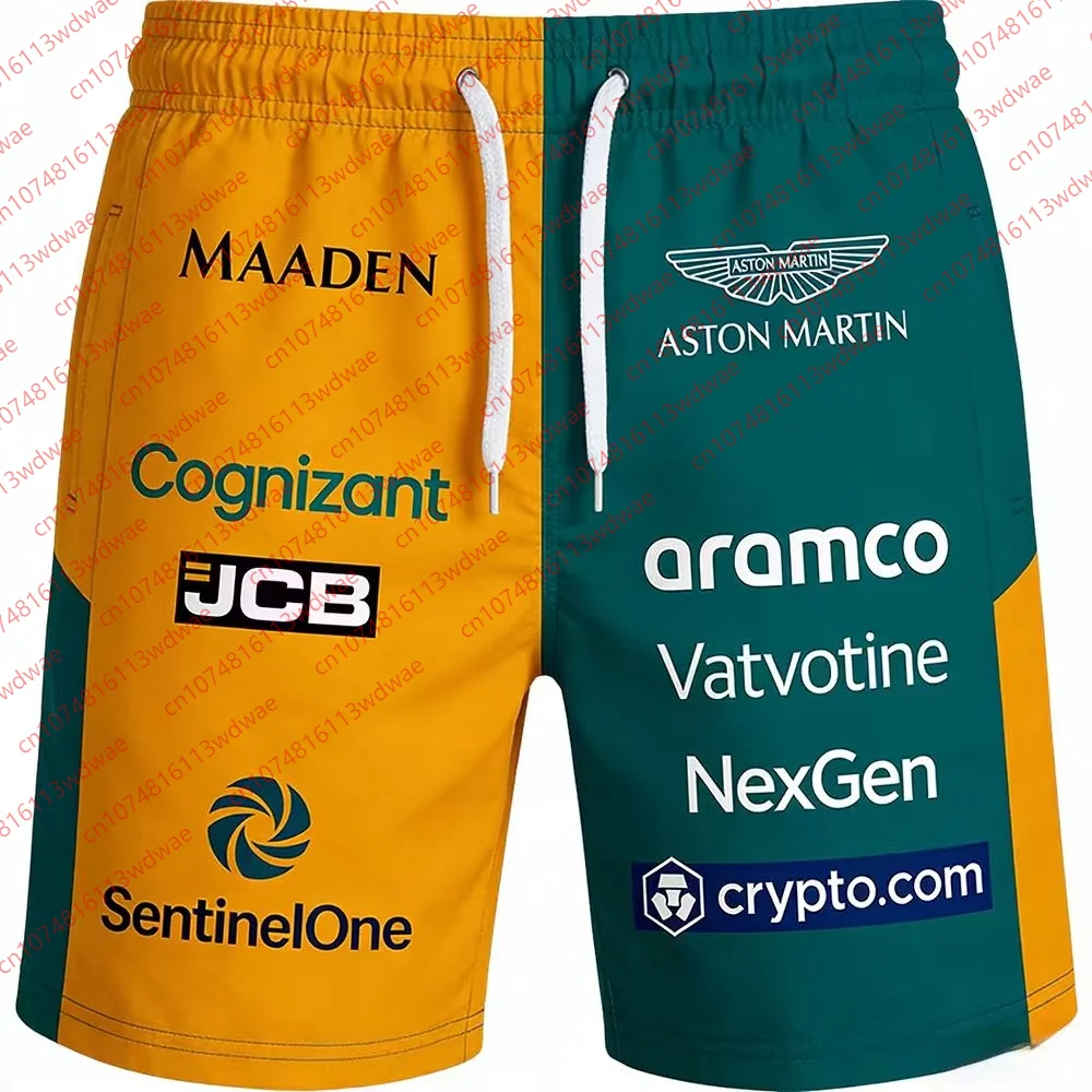 

Пляжные шорты Aston Martin, унисекс, быстросохнущие, модные шорты, летние повседневные шорты, классические гоночные шорты
