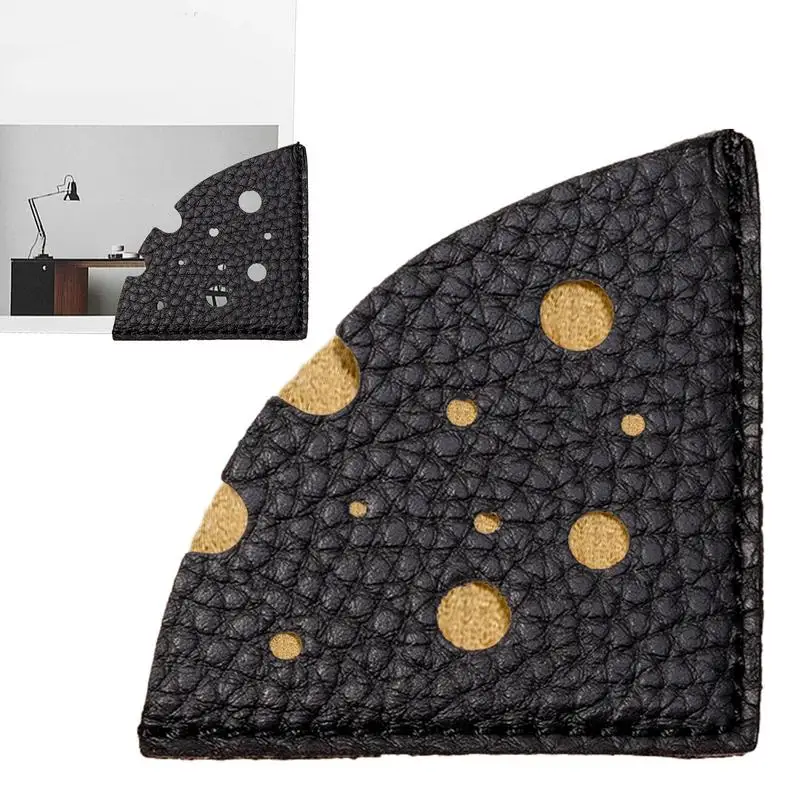 Leather Triangle Bookmark for Library, Corner Book Marker, Reading Assistant Tool, Smooth Page Markers, Cheese Design