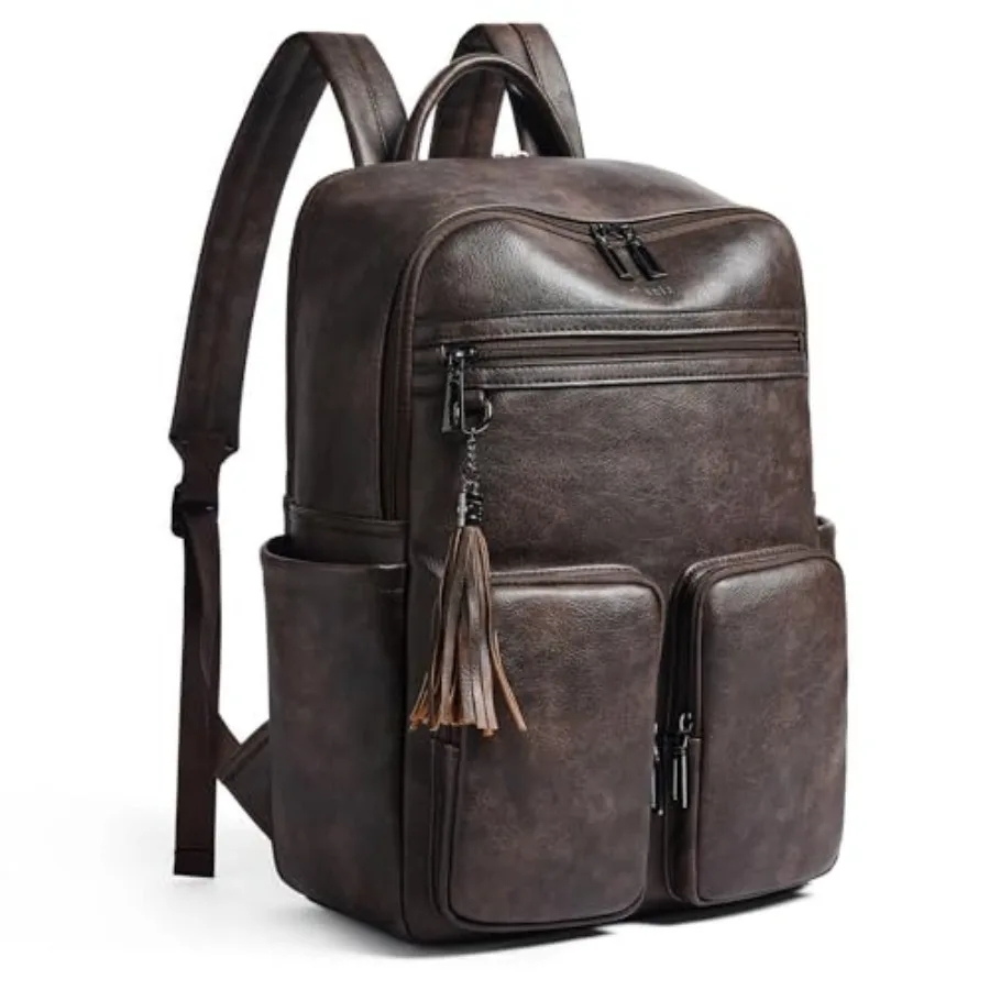 

Laptop Backpack for Women 16 Inch, Vegan Leather Travel Backpack Purse Work Business Computer Backpacks Teacher Nurse College L