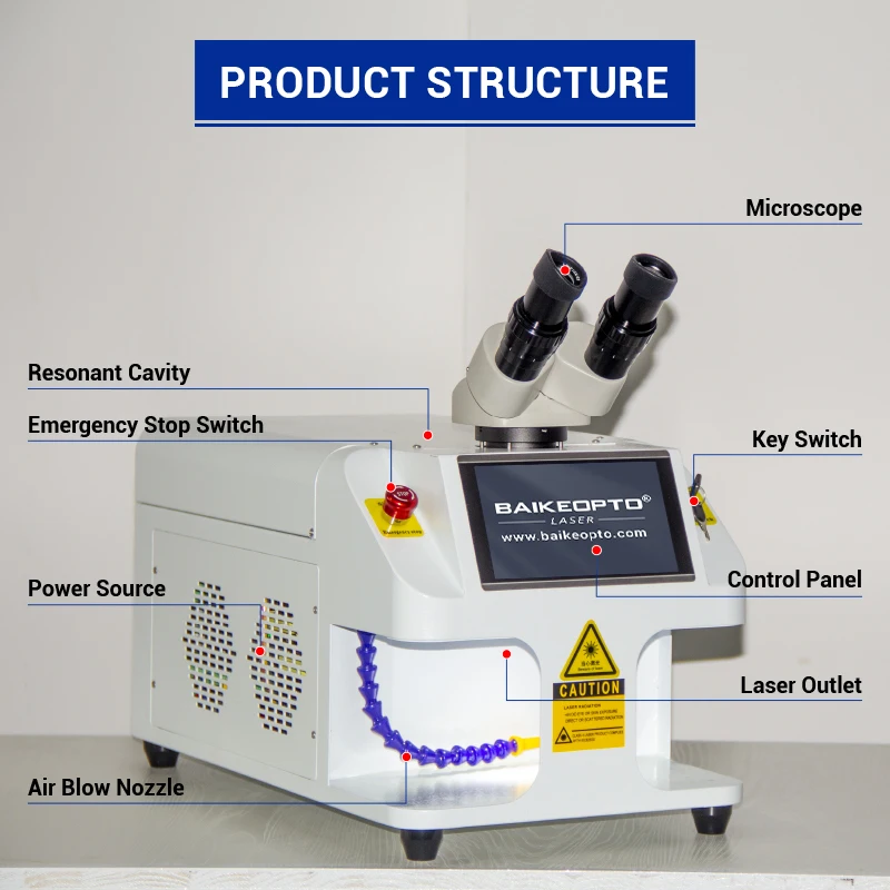 Mini Laserlasmachine 100W Draagbare Desktop Sieraden Laserlasser Sieraden Reparatie Goud Zilver Lasser Met Ingebouwde CCD
